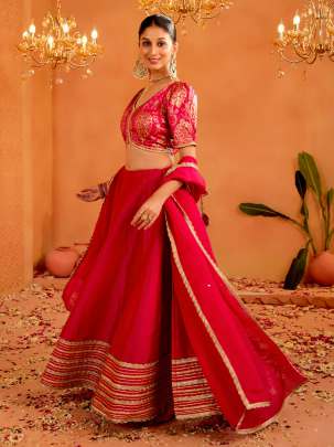 Festive Kalidaar Lehenga with Blouse and Dupatta