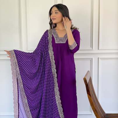 Exclusive Designer Three Piece Kurti Set